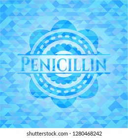 Penicillin realistic sky blue mosaic emblem