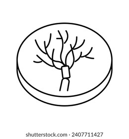 penicillium mold fungi line icon vector. penicillium mold fungi sign. isolated contour symbol black illustration