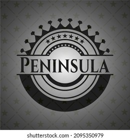 Peninsula dark badge. Vector Illustration. Detailed. 