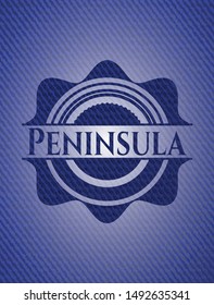 Peninsula denim background. Vector Illustration. Detailed.