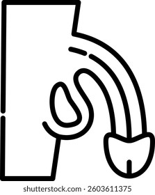Penis Icon Line Vector Illustration