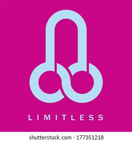 Penis- Limitless symbol icon, vector