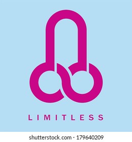 Penis- Limitless symbol icon, vector