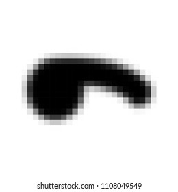Penis pixel art blurred. pixmaps represent . Vector illustration
