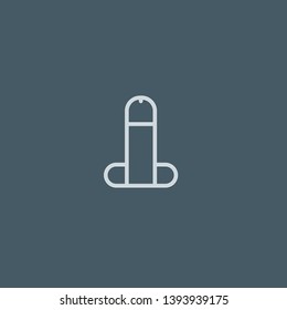 Penis vector icon. Penis concept stroke symbol design. Thin graphic elements vector illustration, outline pattern for your web site design, logo, UI. EPS 10.
