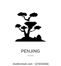 penjing icon vector on white background, penjing trendy filled icons from Asian collection, penjing vector illustration