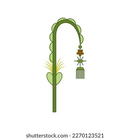 penjor bali illustration icon vector