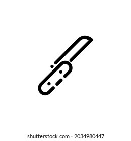 Penknife Flip Knife Weapon Vector Icon Logo Symbol for Graphic Design and Web