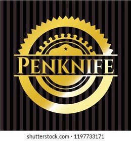 Penknife gold emblem