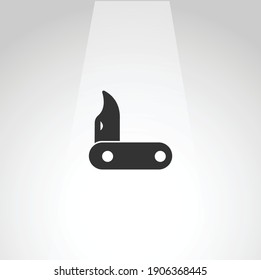 icono de un cuchillo. icono vectorial de cuchillo de ejército, icono aislado de pencuchillo simple
