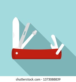 Penknife icon. Flat illustration of penknife vector icon for web design
