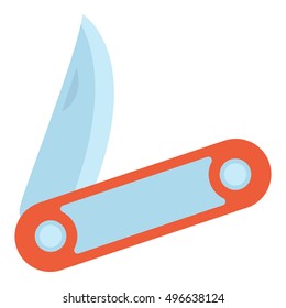 Penknife icon. Flat illustration of penknife vector icon for web