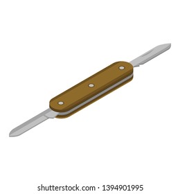 Penknife icon. Isometric of penknife vector icon for web design isolated on white background