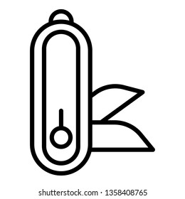 Penknife icon. Outline penknife vector icon for web design isolated on white background