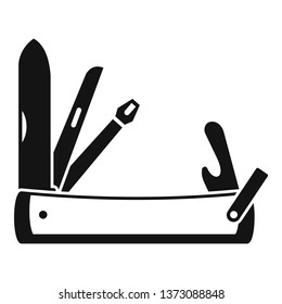 Penknife icon. Simple illustration of penknife vector icon for web design isolated on white background
