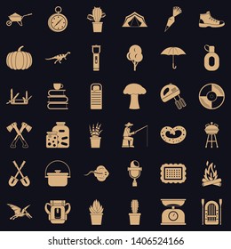 Penknife icons set. Simple style of 36 penknife vector icons for web for any design