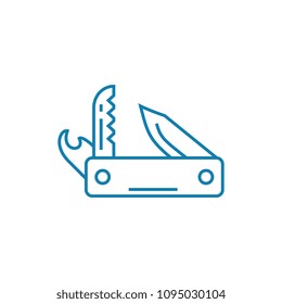 Penknife linear icon concept. Penknife line vector sign, symbol, illustration.