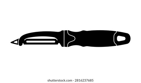 Penknife Silhouette On White Background folding knife