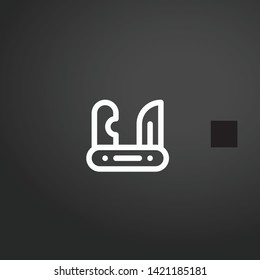 Penknife vector icon. Penknife concept stroke symbol design. Thin graphic elements vector illustration, outline pattern for your web site design, logo, UI. EPS 10.