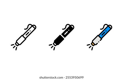 Penlight Icon. vector icon with outline, glyph, and filled outline style. ideal for medical and healthcare theme
