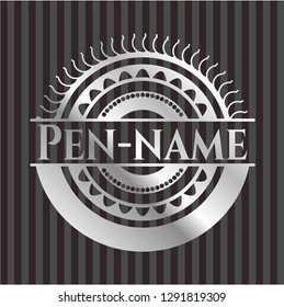 Pen-name silvery badge or emblem
