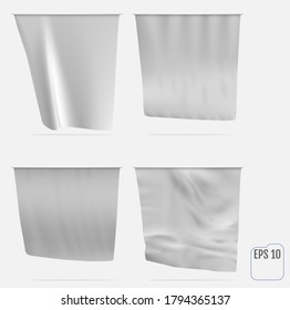 Pennant, banner or flag. White realistic mockup