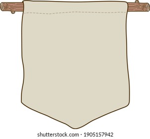 Diseño de la bandera de pared de lona de pene