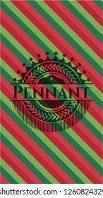 Pennant christmas colors style badge.