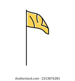 pennant flag color icon vector. pennant flag sign. isolated symbol illustration