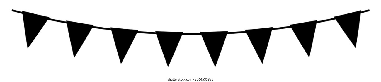 Pennant flag. Flag garland vector.