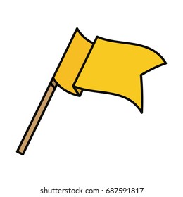 Pennant flag isolated