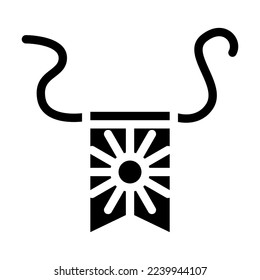 pennant flag map glyph icon vector. pennant flag map sign. isolated symbol illustration