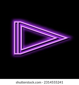 pennant flag map neon light sign vector. pennant flag map sign. isolated symbol illustration