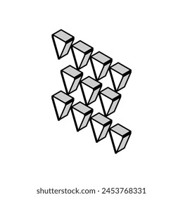 pennant flag start isometric icon vector. pennant flag start sign. isolated symbol illustration