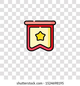 pennant icon sign and symbol. pennant color icon for website design and mobile app development. Simple Element from rewards collection for mobile concept and web apps icon.