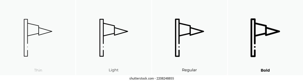pennant icon. Thin, Light Regular And Bold style design isolated on white background