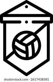 pennant icon. Thin Linear Style Design Isolated On White Background