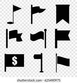 Pennant icons set. 