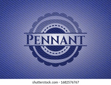 Pendiente con textura de jean. Ilustración vectorial. Detallado.