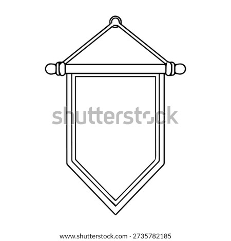 Pennant line icon vector on a white background
Vector line icon