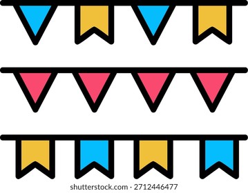 Vector de diseño de iconos Nuevos de banderín