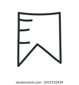 pennant sketch icon Hand Draw Vector illustration