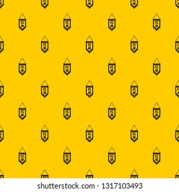 Pennant with soccer ball pattern seamless vector repeat geometric yellow for any design