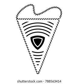 Pennant soccer icon. Simple illustration of pennant soccer vector icon for web