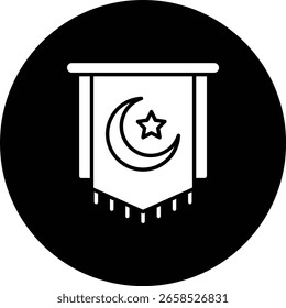 Wimpel-Vektorsymbol. Kann für Druck-, Mobil- und Web-Anwendungen verwendet werden.