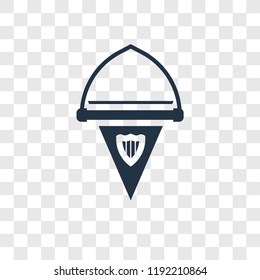 Pennant vector icon isolated on transparent background, Pennant transparency logo concept