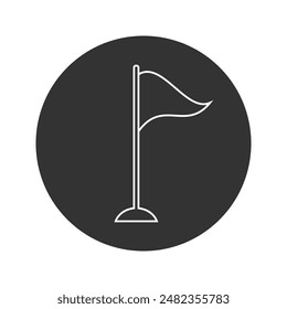 Pennant vector line icon in flat. Vector