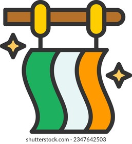 Pennants Icon image. Suitable for mobile application.