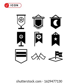 pennants icon or logo isolated sign symbol vector illustration - Collection of high quality black style vector icons
