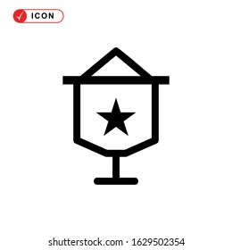 pennants icon or logo isolated sign symbol vector illustration - high quality black style vector icons
